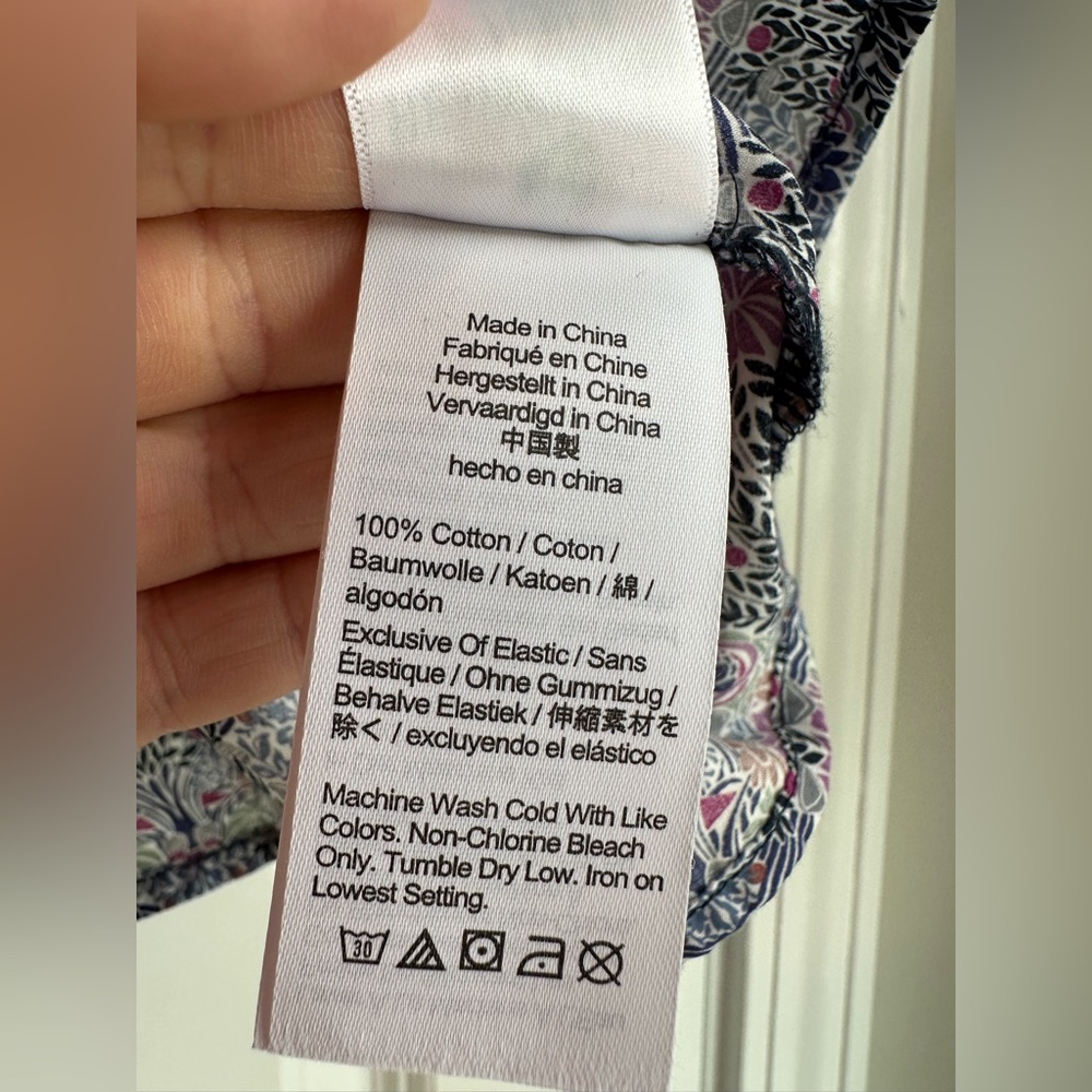 J. Crew Smocked Square Neck Top in Liberty Floral Club Nouveau (Size XXS) - Picture 6 of 10